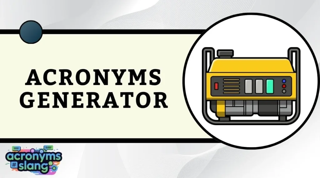 Acronyms Generator