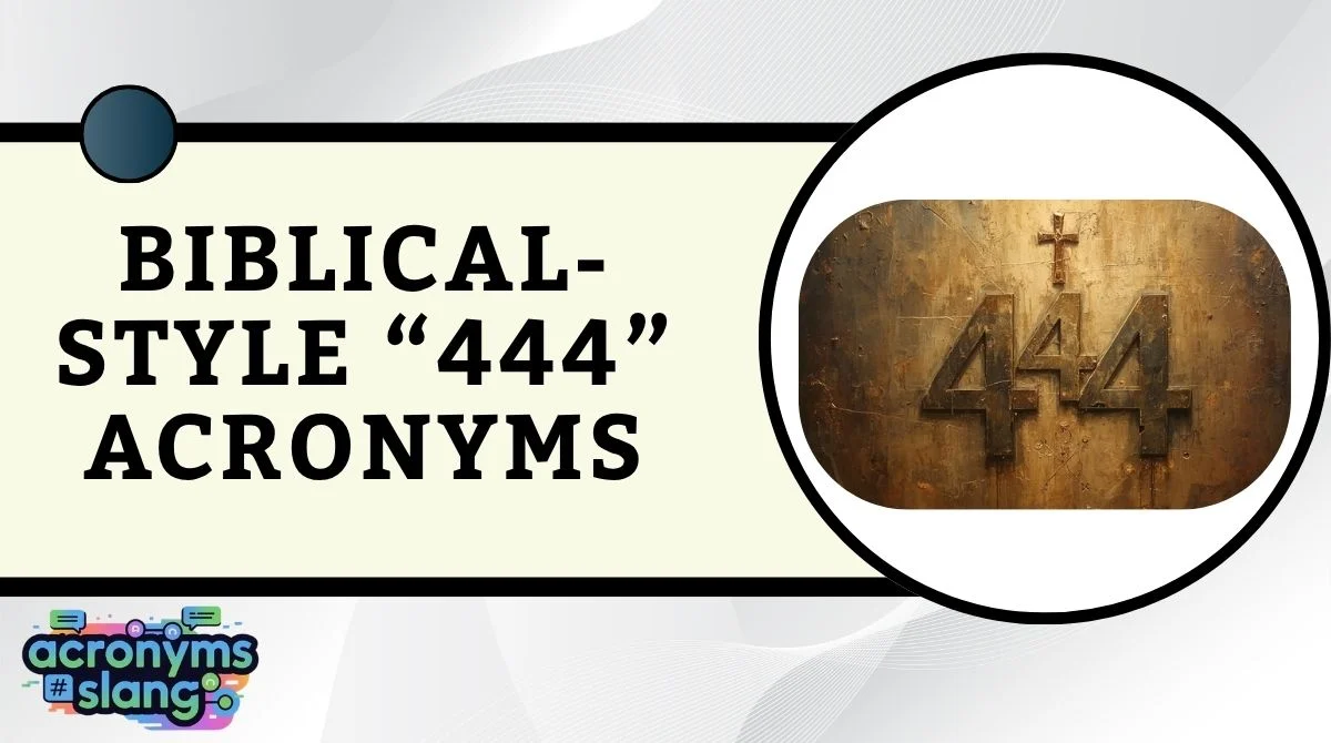 Biblical-Style “444” Acronyms