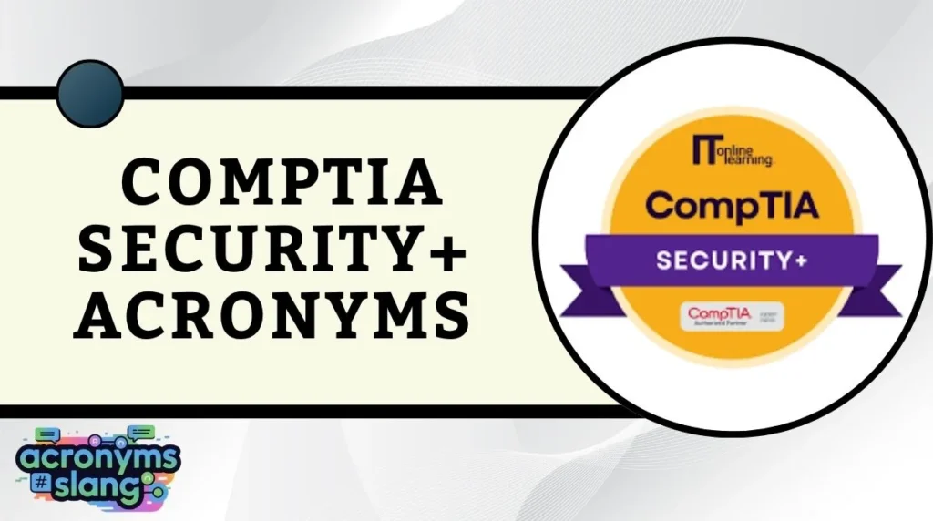 CompTIA Security+ Acronyms