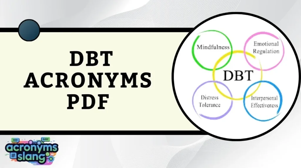 DBT Acronyms PDF