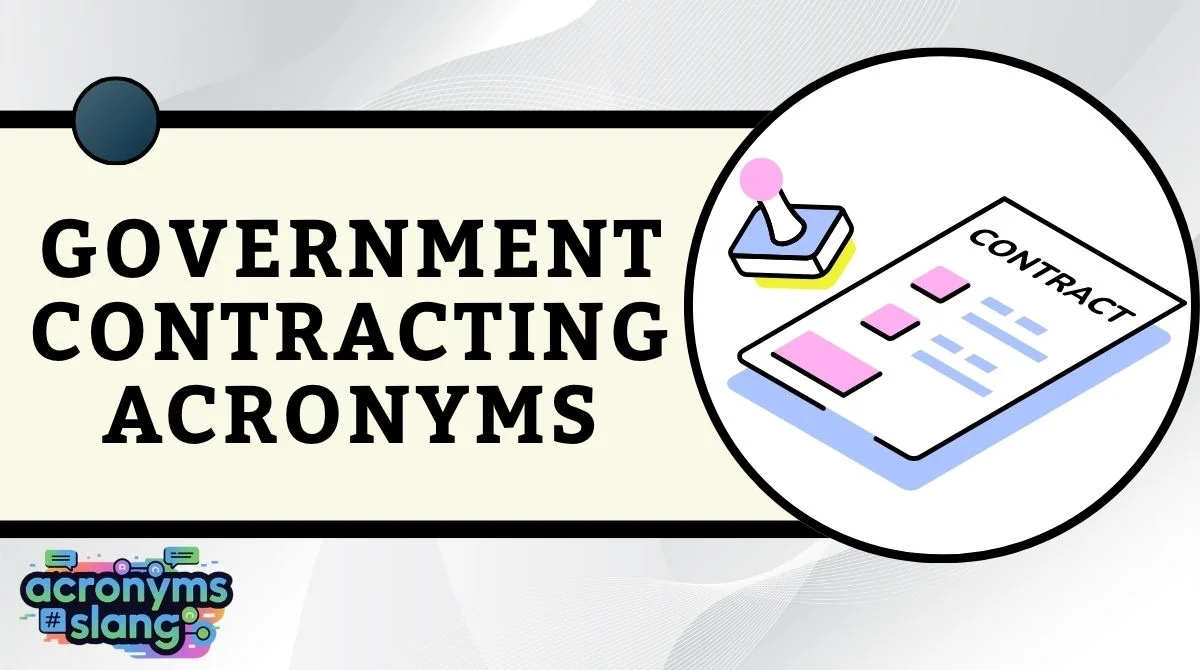 Government Contracting Acronyms