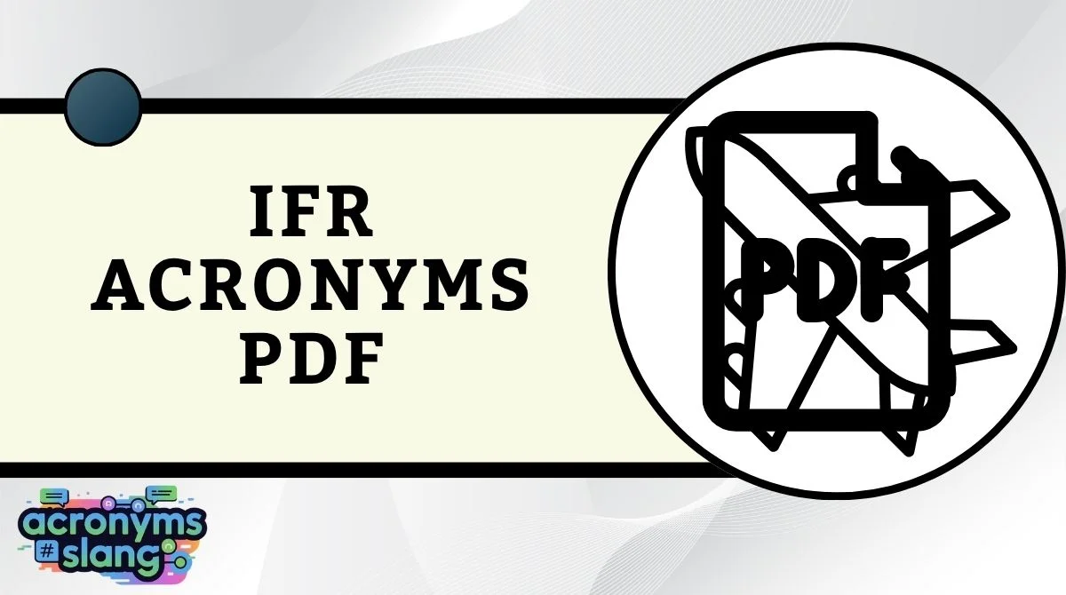 IFR Acronyms PDF